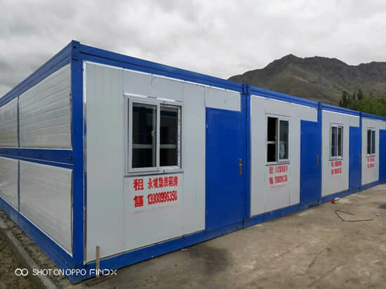 折叠集装箱活动房正面图
