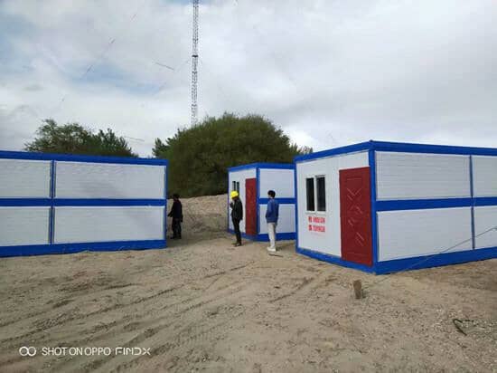蓝色折叠集装箱活动房图