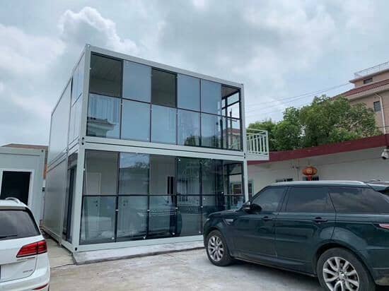 玻璃幕墙拆装式集装箱活动房采光透亮性强图