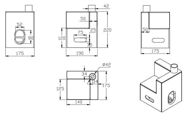 箱房顶角件外形设计图