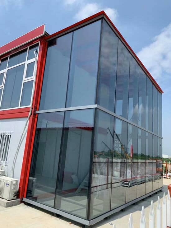 双层打包式集装箱活动房走廊外墙图