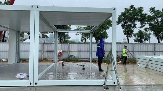 打包箱房框架连成一起图