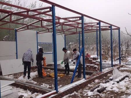 一层活动房钢骨架结构造型图