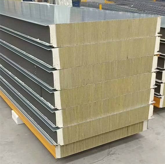 永诚100mm厚防火岩棉彩钢板图