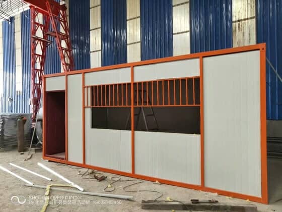 橘红色住人集装箱房屋图