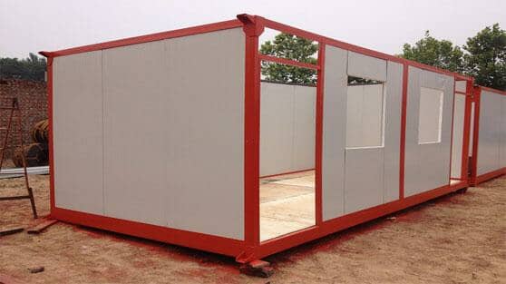 住人集装箱活动房安装墙面板图