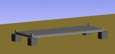 集装箱活动房底部放置在基础上图