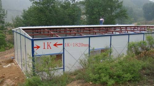 长度为每K1820mm活动房示意图