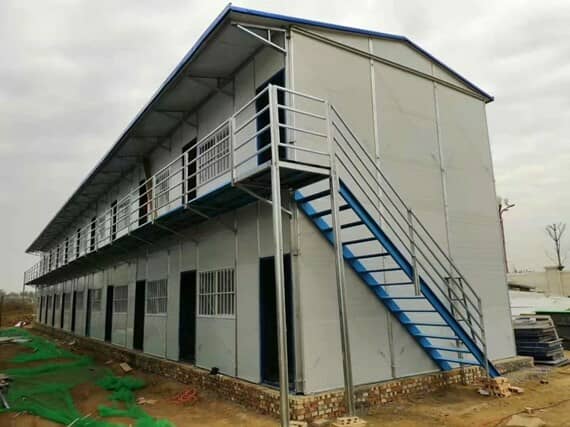 两层轻钢活动板房图