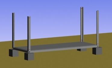 打包集装箱活动房安装角柱图