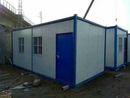 彩钢板集装箱活动房图