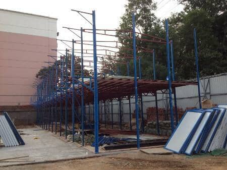 二层K式雅致活动房骨架安装现场图