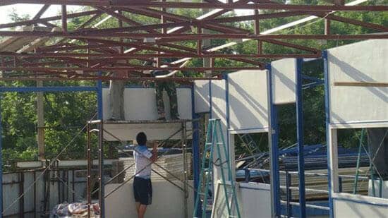 活动板房拆除屋顶板图