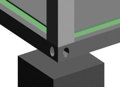 集装箱活动房角件放置在基础上图