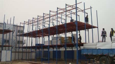 三层活动房骨架安装图