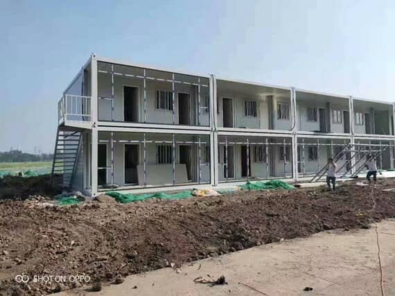 工地双层住人集装箱房图