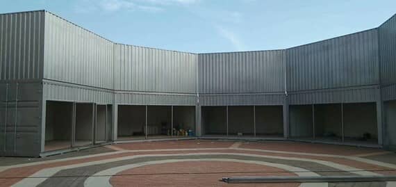 灰色双层集装箱房图