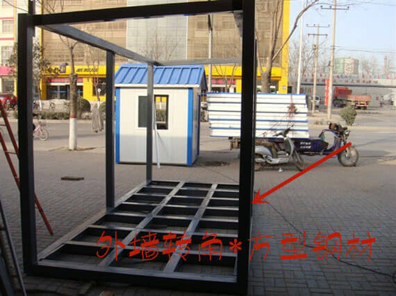 转角为100*100mm方型钢材图