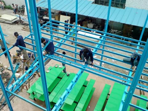 活动板房安装屋面檩条连接图