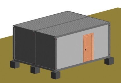连栋集装箱活动房顶部图