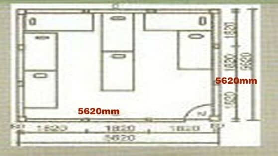 3K×3K（即：纵深5620mm×5620mm）图