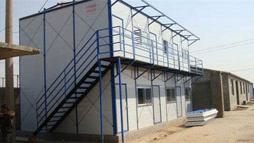 活动房骨架立柱喷涂颜色为中蓝色