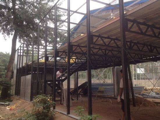 二层转弯式活动房楼梯图片大全