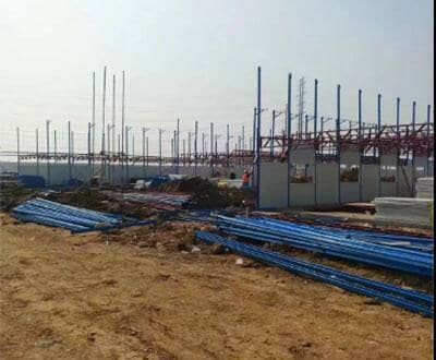 岩棉活动房钢骨架安装图