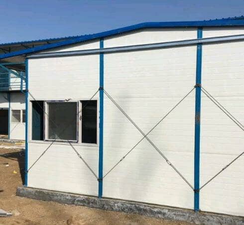 单层活动房侧面图