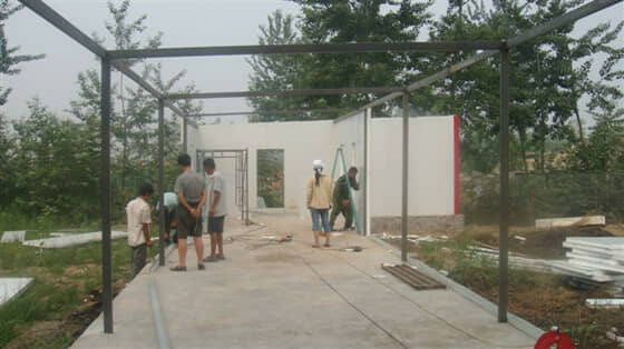 彩钢活动板房钢架焊接图