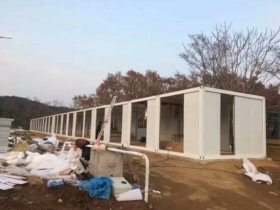 拼装式集装箱活动房安装夹芯板图