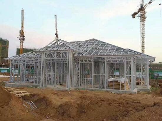 日喀则轻钢金属雕花板活动房钢骨架图