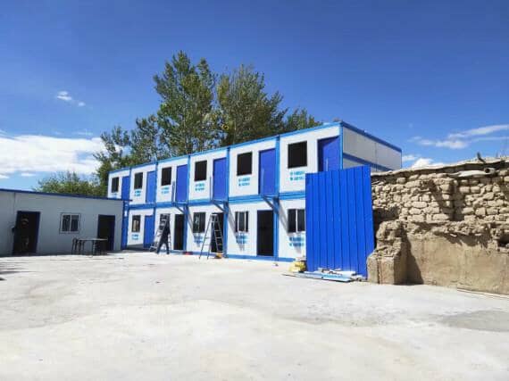 折叠集装箱活动房侧面图