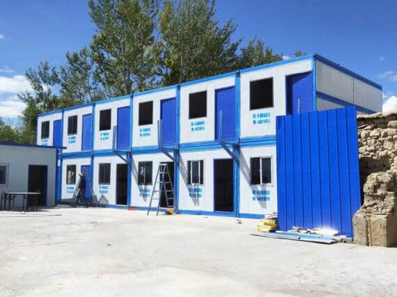 折叠集装箱活动房走廊支架图